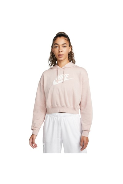 Nike W NSW CLUB FLC GX CROP HDY DQ5850-601 Ροζ
