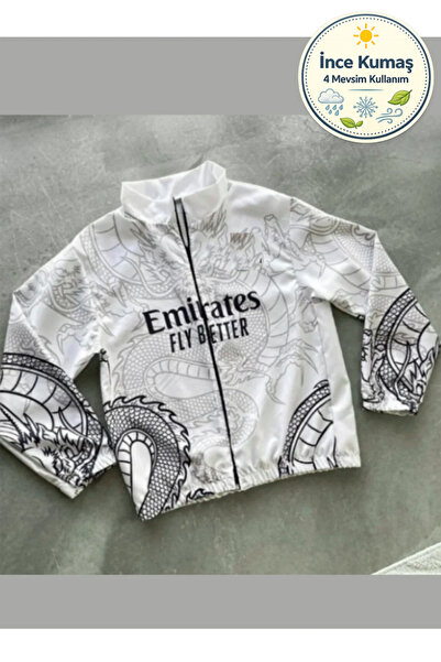 Lushen Fly Emirates Unisex Dijital Baskılı Paraşüt Oversize Baskılı Siyah Rüz...