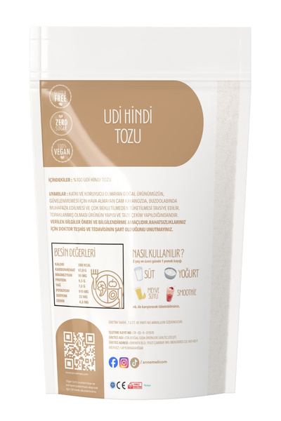 EMİNE TÜRK ANNEMELİ 250 GR UDİ HİNDİ TOZU