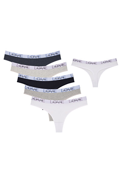 Donella 5-Pack Women's Lycra Cotton Thongs