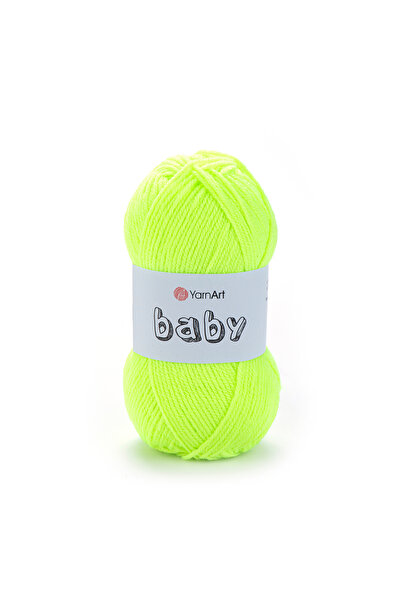 Yarnart Baby - Baby Hand Knitting Thread Highlighter Green-8232