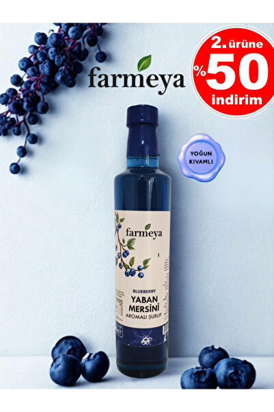 farmeya Yaban Mersin Özü 690gr - Yaban Mersini Aromalı Şurup