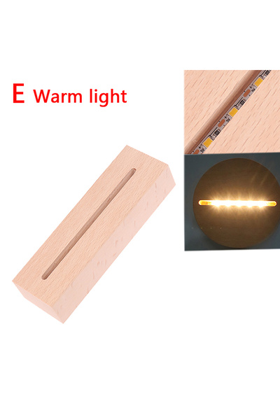 Choice1 E AAA Battery Powered Wood Base Led Light Display Stand For Acrylic N...