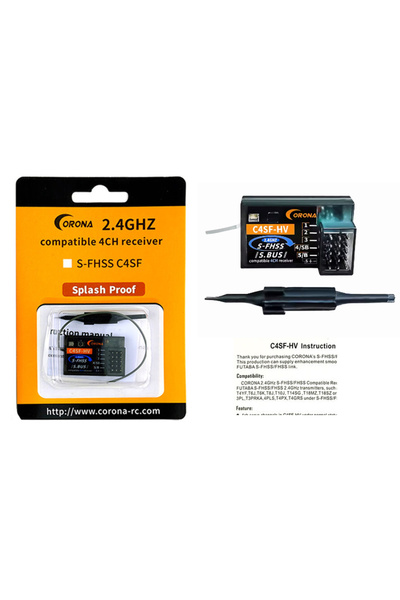 Choice جهاز استقبال C4SF-HV Corona C4SF-HV C4SFHV 2.4 جيجاهرتز 4 قنوات S-FHSS...