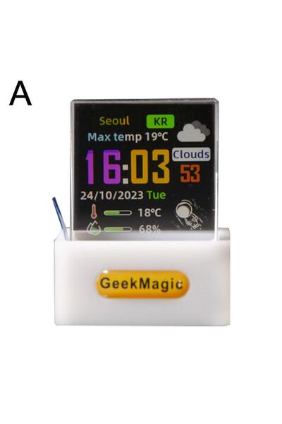 Choice1 WHITE Car MINI Crystal Smart Companion WIFI Weather Station Clock Des...