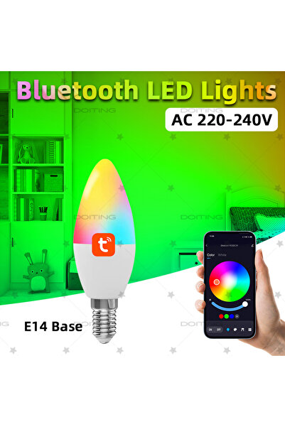 Choice5 5w Yes Bluetooth E14 Base TUYA Bluetooth Candle Crystal Lamps 220V E1...