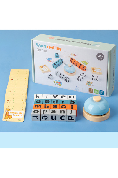 Choice1 NB195C2-Bell Montessori Wooden Spell Word Toy Letter Cognitive Challe...