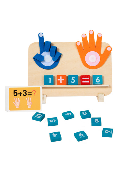 Choice1 NB240C2 Math Finger Counting Wooden Number Math Learning Games Montes...