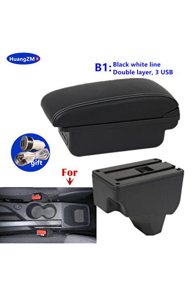 Choice4 B1 Black white 3USB For Peugeot 2008 Armrest Box For Peugeot 208 2019...