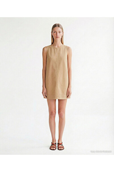 Yargıcı Loose Crew Neck Sleeveless Dress