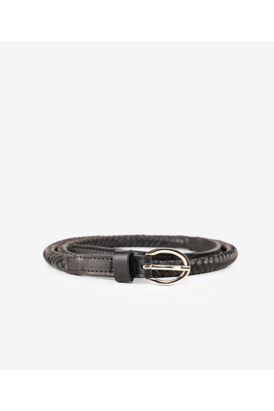 Yargıcı Thin Braided Leather Belt
