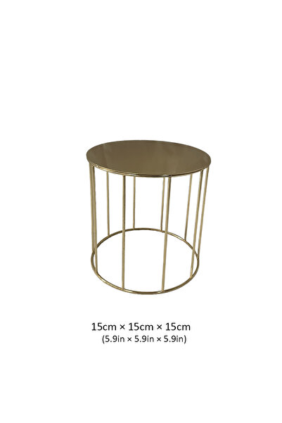 Choice Gold Small Gold Floating Cake Stand, Elegant Metal Dessert Display Hol...