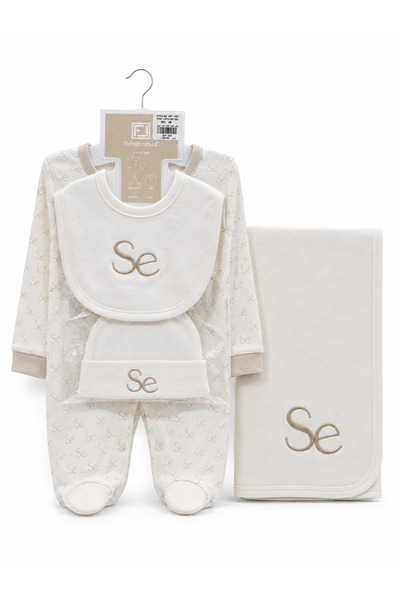 Baby Gift طقم مواليد 4 قطع كوفلة - حديث الولادة NB