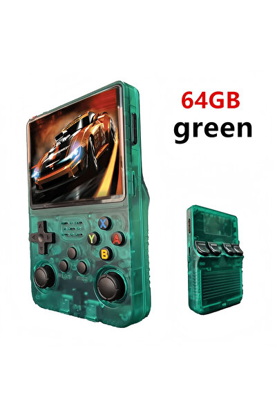 Choice8 Green 64GB Retro R36S Handheld Video Game Console 3.5 Inch IPS Screen...