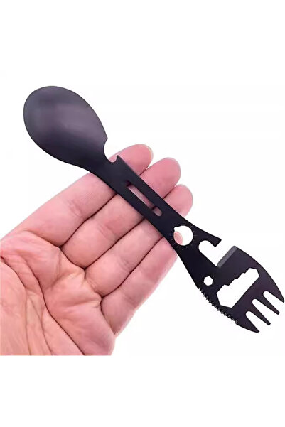 Choice Black Outdoor Fork Spoon Versatile Multitool Survivalowy Lightweight F...