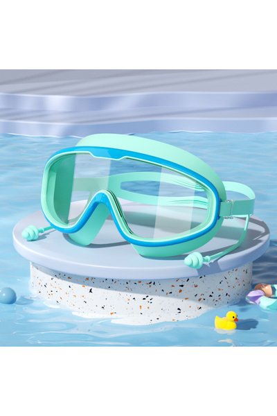Choice Blue-green Kids Swimming Goggles Big Frame HD View Anti-fog Waterproof...