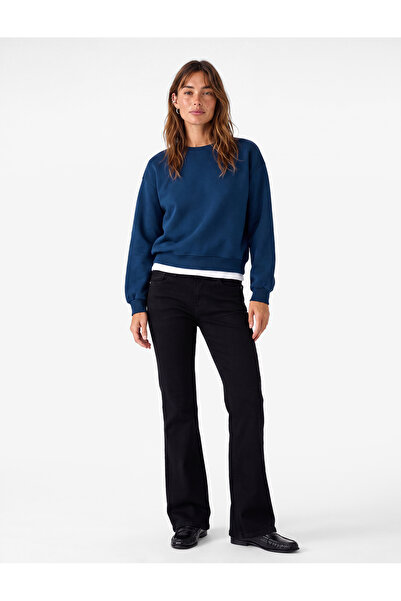 Koton Regular Fit Three Thread Sh Fleece-Lined Long Sleeve Crew Neck Basic Sw...