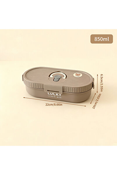 Choice5 WORTHBUY Brown 850ml WORTHBUY 304 Stainless Steel Oval Insulated Lunc...