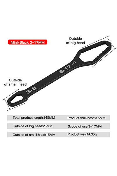 Choice 1PCS 3-17mm 8-22mm 3-17mm Double End Universal Wrench Multifunctional,...