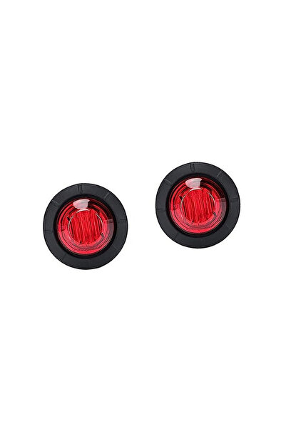 choice2 Red 2PC 5P/10P 12-24V 3/4" Round LED Side Marker Lights Clearance Fro...