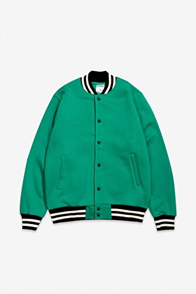Twobucks Jachetă verde de colegiu pentru bărbați Green Skate