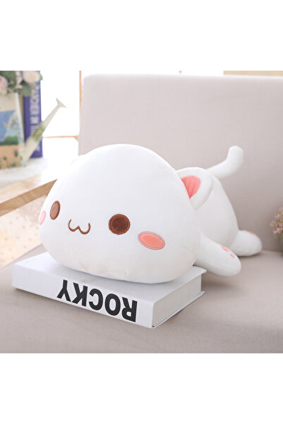 Choice White Kawaii Lying Cat Plush Toys Stuffed Cute Cat Doll Lovely Animal ...