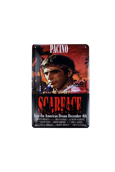Vintage Διακοσμητική Μεταλλική Πινακίδα Scarface 20x30