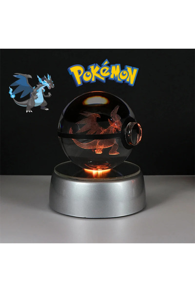 Choice7 Button Battery Mega Charizard X Pokemon 3D Crystal Ball Figure Toys P...