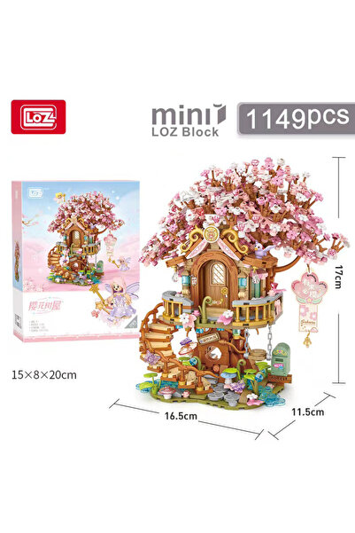 Choice Wood LOZ-1381 Cherry Blossom Tree House Doll DIY house 3D creative mod...