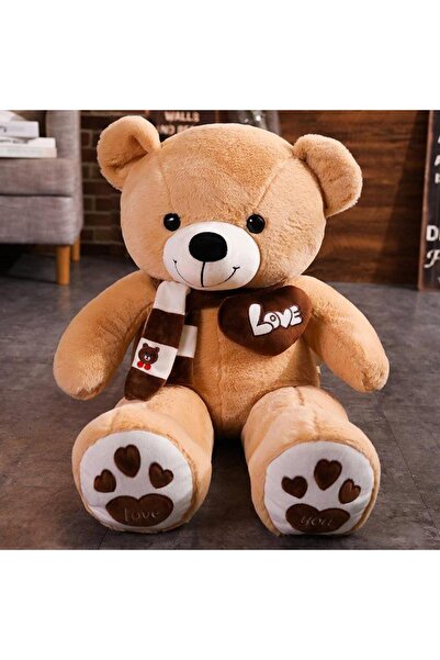 Choice 80cm light brown High Quality 4 Colors Teddy Bear With Scarf Stuffed A...