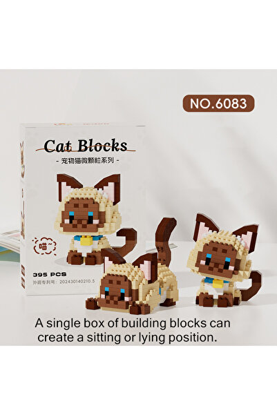 Choice5 No box 6083 Cute Cat Meow Series Tiny Particle Orange Cat Building Bl...