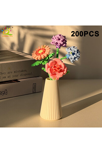 Choice3 NO.7-11 HUIQIBAO MOC Eternal Flower Bouquet with pot Micro Building B...