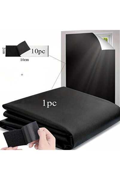 Choice 145 x100CM black DIY Portable Travel Blackout Curtain Temporary For Li...