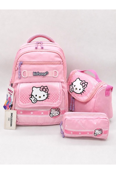ms mixxstore Set of 3 Primary School Bags Character Patterned Set Foil Lunchb...