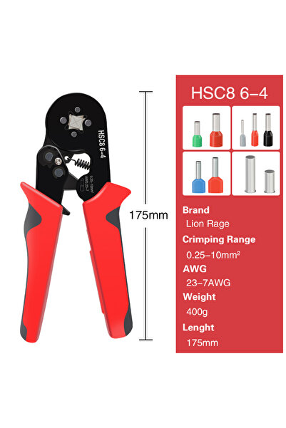 Choice1 HSC8 6-4 Tubular Terminal Crimping Pliers HSC8 6-4A Crimper Wire Mini...