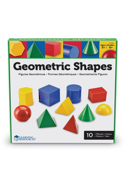 Learning Resources Пластмасови геометрични тела - 10 броя
