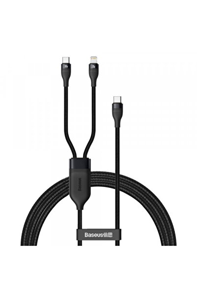 Baseus Cablu Date si Incarcare USB-C - Lightning / USB-C Flash Series 2in1, 1...