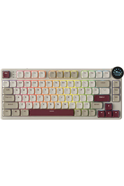 ROYAL KLUDGE Tastatură Gaming N80, Switch-uri Brown, iluminare RGB, cu fir, w...