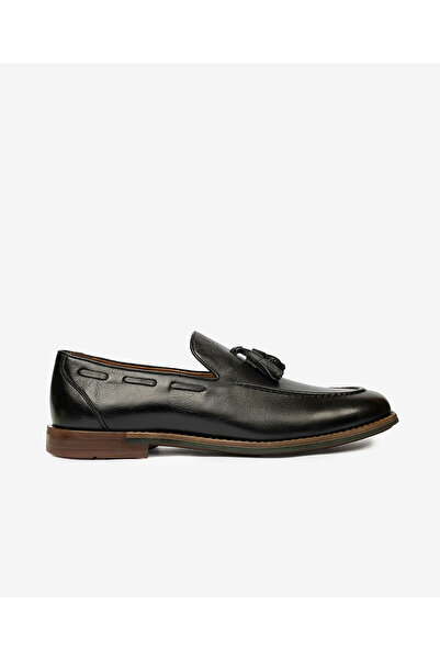 Greyder Pantofi negri din piele naturală pentru bărbați 4Y1UA64510