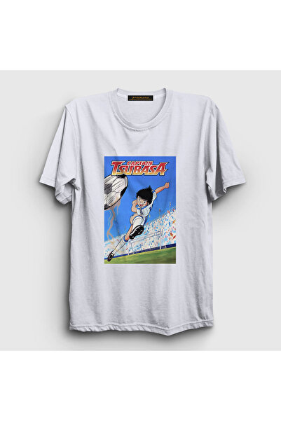 Presmono Unisex White Shoot Football Anime Captain Captain Tsubasa T-shirt326...
