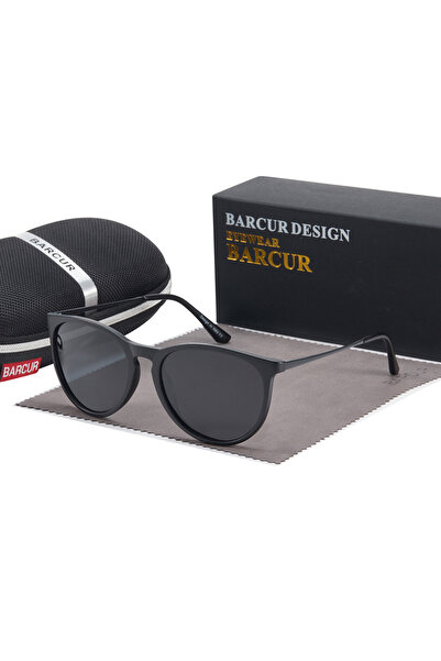 Choice BlackGray BARCUR Classic Polarized Sunglasses For Both Men Women Essen...