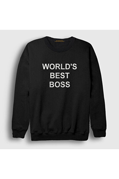 Presmono Φούτερ Unisex Black Worlds Best Boss The Office 346683 ττ