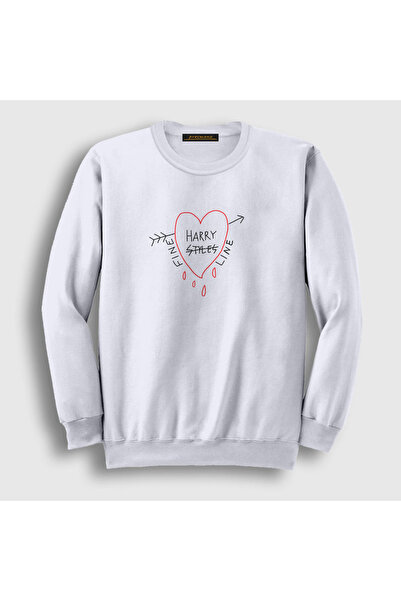Presmono Unisex bela majica sa tankim linijama Harry Styles 317521tt