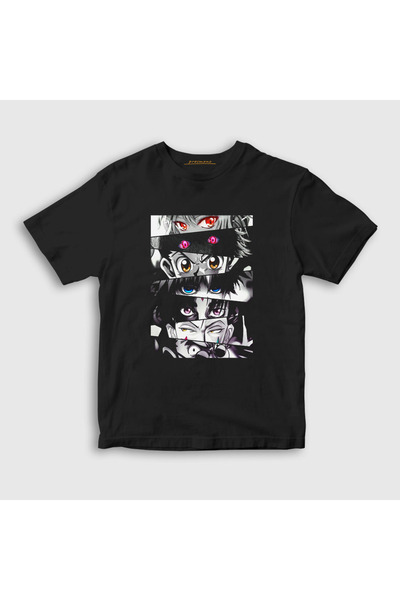 Presmono Unisex dečje crne oči anime Hunter X Hunter T-shirt 238049tt