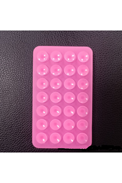Choice3 Pink Double-Sided Silicone Suction Cup Phone Holder 28 Pads Universal...