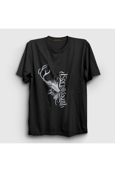 Presmono Unisex Black Skull Korpiklaani T-shirt161921tt