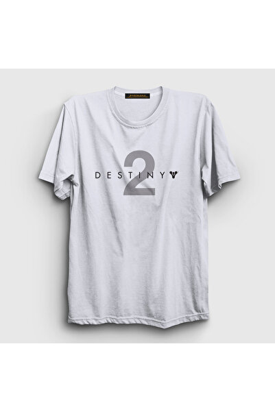Presmono Unisex White Logo Game Destiny 2 T-Shirt 554708Tt