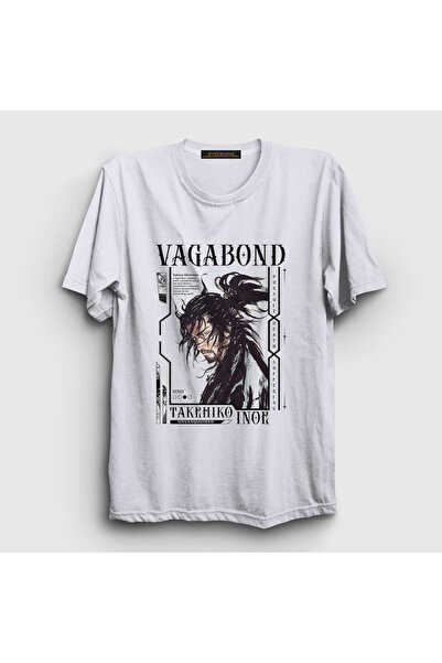 Presmono Unisex White Musashi Miyamoto Manga Vagabond T-Shirt 492273Tt