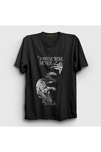 Presmono Unisex crna majica Forgive Them Father Jesus Jojo 531941tt