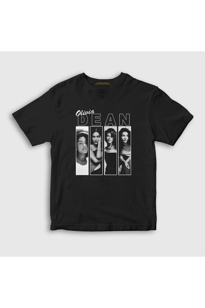 Presmono Unisex Kids Black Poster Olivia Dean T-Shirt 594042Tt